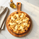 Ver mais imagens de Tábua Corte 35cm Servir Pizza Frios Churrasco Decoração Mesa Posta Madeira Maciça Redonda Pegador