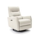 Ver imagem 7 de Poltrona do Papai Reclinável Sala de Estar Plaza Usb e Usb-c Gira Balança Couro Off White G40 - Gran