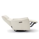 Ver imagem 6 de Poltrona do Papai Reclinável Sala de Estar Plaza Usb e Usb-c Gira Balança Couro Off White G40 - Gran