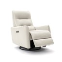 Ver imagem 5 de Poltrona do Papai Reclinável Sala de Estar Plaza Usb e Usb-c Gira Balança Couro Off White G40 - Gran