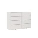 Ver imagem 1 de Cômoda 8 Gavetas Sintra Branco Brilho - Demóbile