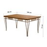 Mesa de Jantar Retangular 6 Cadeira Gourmet Geane Aço Nobre - 4