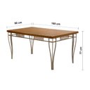 Ver imagem 5 de Mesa de Jantar Retangular 6 Cadeira Gourmet Geane Aço Nobre