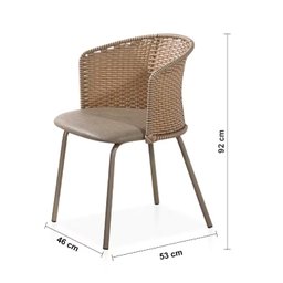 Mesa de Jantar Retangular 6 Cadeira Gourmet Geane Aço Nobre - 6