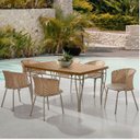 Ver imagem 1 de Mesa de Jantar Retangular 6 Cadeira Gourmet Geane Aço Nobre