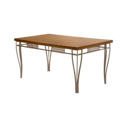 Mesa de Jantar Retangular 6 Cadeira Gourmet Geane Aço Nobre - 3
