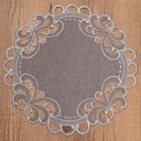 Ver imagem 2 de Kit Sousplat 2 Peças Redondo 38cm Rechilie - Catran Taupe