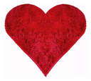 Ver imagem 1 de Tapete Pelo Alto Felpudo Peludo Macio Anti Derrapante Alérgico Vermelho Coração 100 cm Sala Quarto E