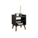 Ver imagem 2 de Mesa de Cabeceira Retrô Pés Palito de Madeira Mesinha Lateral Várias Cores Preto