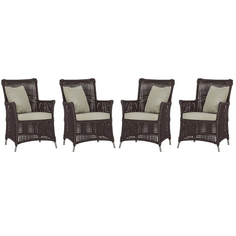 4 Poltronas Igapó Alumínio Micro Pintura Fendi Corda Náutica Estofado 7