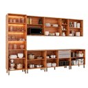 Ver imagem 5 de Cozinha Modulada 7 Peças com 1 Cristaleira 3 Balcões e 3 Armários Aéreos Brilhante