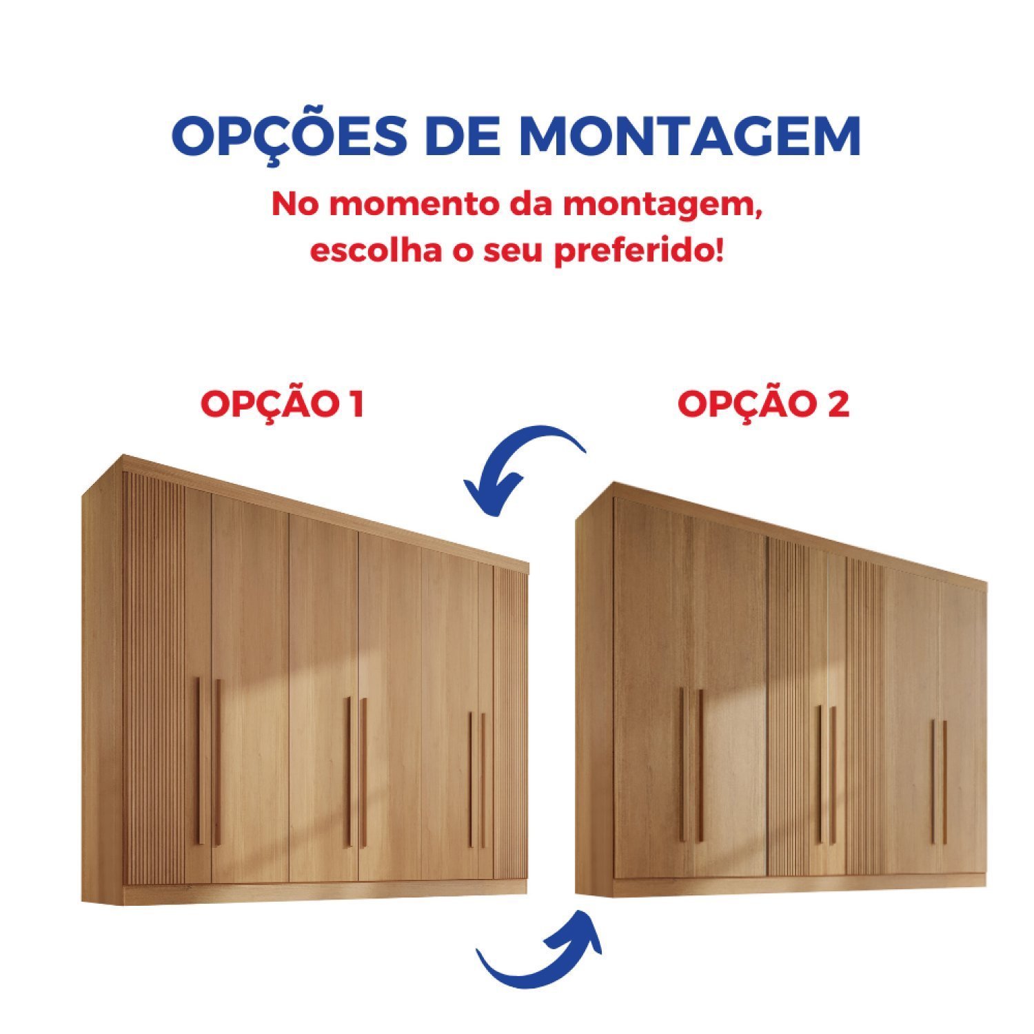 Guarda-roupa Casal MDF Ripado 6 Portas 6 Gavetas Paris Plus  - 3