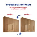 Ver imagem 3 de Guarda-Roupa Casal MDF Ripado 6 Portas 6 Gavetas Paris Plus Marrom/Cinamomo