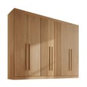 Ver imagem 6 de Guarda-Roupa Casal MDF Ripado 6 Portas 6 Gavetas Paris Plus Marrom/Cinamomo