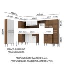 Ver imagem 4 de Cozinha Canto Reto Emilly 17 Portas 1 Gaveta Branco Madesa