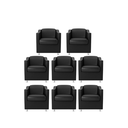 Ver imagem 1 de Kit 8 Poltronas Bia Decorativa Reforçada Recepção Clínica Salão Sala de Estar Courino:preto