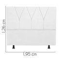 Ver imagem 3 de Cabeceira Estofada Cama Box King Jade 195cm Suede Branco
