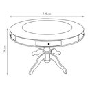 Ver imagem 4 de Mesa de Jogos Carteado 6 Lugares Bellagio com Gavetas e Tampo Reversível Base Estrela com Tecido Nog