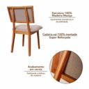 Ver imagem 6 de Kit 4 Cadeiras Madeira Maciça e Estofada Luxo Bréscia Espresso Móveis 