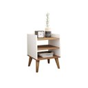 Ver imagem 2 de Mesa de Cabeceira Retrô Pés Palito de Madeira Mesinha Lateral Várias Cores Branco