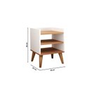 Ver imagem 3 de Mesa de Cabeceira Retrô Pés Palito de Madeira Mesinha Lateral Várias Cores Branco