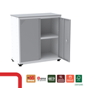 Ver imagem 3 de Armário de Aço 2 Portas 4 Prateleiras com Chave AP406SL