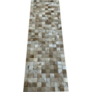 Tapete Couro Quadriculado Bege Malhado 0,50x1,50 S/b Pç 5