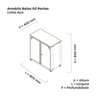 Armário de Aço 2 Portas 4 Prateleiras com Chave AP406SL - 4