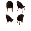 Ver imagem 3 de Kit 4 Cadeiras de Jantar Lua Pe Palito Suede Marrom