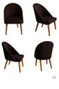 Ver imagem 3 de Kit 4 Cadeiras de Jantar Lua Pe Palito Suede Marrom