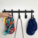 Ver imagem 6 de Cabideiro de Parede com 5 Ganchos para Pendurar Roupas e Bolsas em Aço Preto