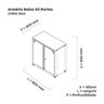 Armário de Aço 2 Portas 4 Prateleiras com Chave AP406SL - 3