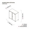 Armário de Aço 2 Portas 4 Prateleiras com Chave AP406SL - 4