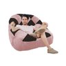Kit 02 Poltrona Paloma Escritório Sala Pé Plástico Suede Rosa Bebê e Suede Marrom - DOMINIC DECOR - 3