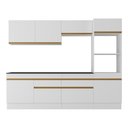 Ver imagem 5 de Armário de Cozinha Completa 5 Peças com Rodapé Mp2180 Made Multimóveis Branco/dourado