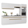 Armário de Cozinha Completa 5 Peças com Rodapé Mp2180 Made Multimóveis Branco/dourado - 1