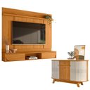 Ver imagem 1 de Painel para Tv Aura Cinamomo com Aparador para Sala Buffet Monza Cinamomo Off White - Madetec