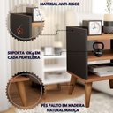 Ver imagem 4 de Mesa de Cabeceira Retrô Pés Palito de Madeira Mesinha Lateral Várias Cores Preto