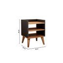 Ver imagem 3 de Mesa de Cabeceira Retrô Pés Palito de Madeira Mesinha Lateral Várias Cores Preto