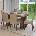 Ver imagem 1 de Conjunto Sala de Jantar Tampo de Madeira 6 Cadeiras Rustic/imperial Soho Madesa