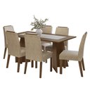 Ver imagem 2 de Conjunto Sala de Jantar Tampo de Madeira 6 Cadeiras Rustic/imperial Soho Madesa
