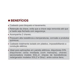 Cadeado de Segurança Dbs-lock Multiuso Amarelo para Trava de Disjuntor Din - 3