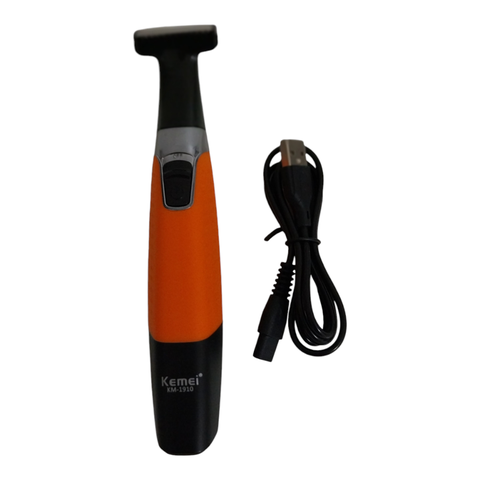 Barbeador Aparador de Pelos Elétrico Recarregável Kemei Km 1910