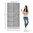 Ver imagem 5 de Sapateira para Quarto 1 Porta 7 Prateleiras Espresso Móveis Branco