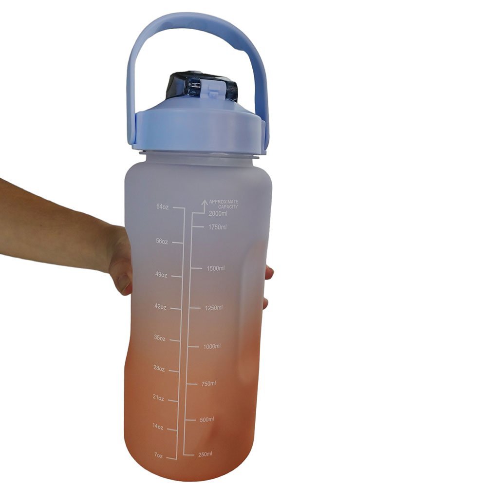 Garrafa Motivacional Horario 2 Litros Squeeze Com Medidor De Agua Academia Treino Esporte Lazer Estu - 5