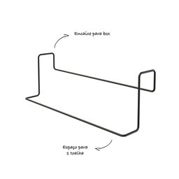 Toalheiro Simples para Box de Banheiro - Stolf Preto - 4