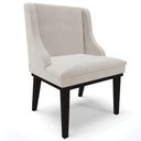 Ver imagem 7 de Kit 2 Cadeiras Decorativas Sala de Jantar Base Fixa de Madeira Firenze Veludo Cinza/Preto G19 - Gran