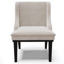 Ver imagem 6 de Kit 2 Cadeiras Decorativas Sala de Jantar Base Fixa de Madeira Firenze Veludo Cinza/Preto G19 - Gran
