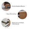 Rack para Tv até 75 Polegadas Pés Madeira Maciça Veneza - 10