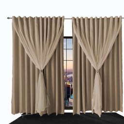 Cortina Blecaute para Sala e Quarto Bia 8,50 X 2,80 Bege - 1